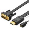 UGREEN UG-30449 HDMI to VGA Cable - 1.5m - Black UGREEN UG-30449 HDMI to VGA Cable - 1.5m - Black