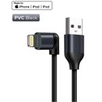 UGREEN UG-60521 USB-A to Lightning Cable - 1m - Black Braided - Aluminum Shell - Nickel Plated