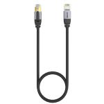 Unitek C18149AGY03-1M Cat8 RJ45 Patch Cable - 1m - Black SSTP - 26AWG - Up to 40 Gigabit Ethernet - 2000MHz - Gold-Plated Shielded RJ45 Connectors - RoHS Compliant - PoE Compatible