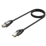 Unitek C18149AGY03-2M Cat8 RJ45 Patch Cable - 2m - Black SSTP - 26AWG - Up to 40 Gigabit Ethernet - 2000MHz - Gold-Plated Shielded RJ45 Connectors - RoHS Compliant - PoE Compatible