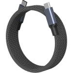 Valore CA-003 240W USB-C Cable - 1m - Black Magnetic Self-Organizing