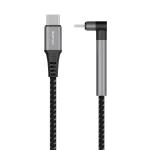 Valore CA-005 USB-C to Lightning Cable - 1m - Black - 90-degree elbow design