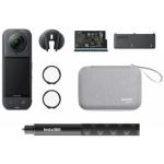 Insta360 X5 360° Waterproof 8K Action Camera Essentials Bundle 8K30/5.7K60 Dual-Lens - 360 Auto-Stitched Capture - 33' Waterproof with No Housing Required