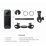 Insta360 X5 360° Waterproof 8K Action Camera Motorcycle Ultimate Multiview Bundle - Includes 1 x Insta360 X5, 1 x Lens Cap, 1 x Action Invisible Selfie Stick , 1 x Heavy Duty Clamp, 1 x Motorcycle Slfie Stick Support Clamp and 1 x Premium L
