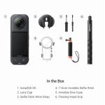 Insta360 X5 360° Waterproof 8K Action Camera Invisible Dive Bundle - Includes 1 x Insta360 X5, 1 x Lens Cap, 1 x 114cm Invisible Selfie Stick, 1 x Invisble Dive Case, 1 x Floating Hand Grip and 1 x Selfie Stick Wrist Strap