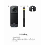 Insta360 X5 360° Waterproof 8K Action Camera No Drone No Problem Bundle - Includes 1 x Insta360 X5, 1 x Lens Cap and 1 Enhanced Extended Edition Selfie Stick.