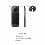 Insta360 X5 360° Waterproof 8K Action Camera Snowboard Bundle - Includes 1 x Insta360 X5,1 x Lens Cap, 1 x Action Invisible Selfie Stick.