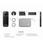 Insta360 X5 360° Waterproof 8K Action Camera Essentials Soft Bundle - Includes 1 x Insta360 X5, 1 x Additional Battery, 1 x Utility Fast Charge Case,  1 x 114cm Invisible Selfie Stick, 1 x Standard Lens Guards, 1 x Lens Cap and 1 x Carry Ca
