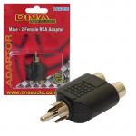 DNA AAR105 RCA MALE TO 2 RCA FEMALE ADAPTOR