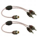 DNA BRCA412R DNA PRO SPEC RCA Y-LEAD 1X FEMALE RCA TO 2X MALE RCA RED(PAIR)