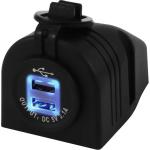 DNA PA301 USB DUAL HEAVY DUTY CHARING PORT 5V 3.1 AMP SURFACE MOUNT(12-24V)