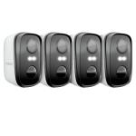 Uniden APPCAM SOLO X2K-4 Wirefree Outdoor 2K Camera With Spotlight And Ai Alerts, Quad Camera