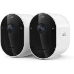 Arlo Pro 6 2k Outdoor Wire-Free Camera with Spotlight - White - 2 Pack Expansive 160° View / Brilliant Colour Night Vision