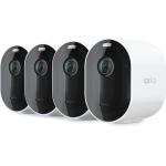 Arlo Pro 6 2k Outdoor Wire-Free Camera with Spotlight - White - 4 Pack Expansive 160° View / Brilliant Colour Night Vision