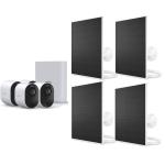 Arlo Ultra 3 4K Outdoor Wire-Free Battery Camera With Solar - 4 Pack 180° Field of View / USB-C Connector / 15% longer Battery Life than Ultra 2 / Include a Smart Hub