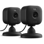 Blink Mini 2 Camera - Black - 2 Pack - HD 1080p - Two Way Audio - Motion detection - Night View in Color - Built-in Spotlight - Outdoor IP65 (Requires Blink Weather Resistant Power Adapter)
