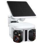 Baseus Security X1 Pro Dual-Tracking 5MP/3K Outdoor Wire-Free Solar Camera - White 7800mAh Battery / FOV:300° / AI Tracking / Sun-Powered Tracking System