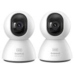 Baseus Security P1 4MP/3K Indoor PT Camera - 2Pack Human/Zone/Baby Cry detection / FOV105°  (Adapter Not Included)