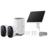 Baseus Security N1 Plus 3MP/2K Outdoor Wire-Free Camera Kit With Solar - 2 Pack N1 Plus Camera x2/ A1 Solar Panel x2 / HomeStation x1 Expandable Local Storage, up to 16TB