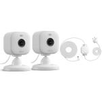Blink Mini 2 Outdoor Camera - White - 2 Pack - HD 1080p - Two Way Audio - Motion detection - Night View in Color - Built-in Spotlight - Outdoor IP65 (2x Blink Weather Resistant Power Adapter Included)