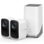Eufy Security eufyCam 3C (S300) 4K Outdoor Wire-Free Battery Camera Kit - 2 Pack 9,400 mAh Battery last up to 180 Days / Homebase3 with 16GB Storage / AI Recognition