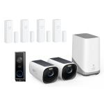 Eufy Security Premium Smart Home Kit Include 4K S330 Camera x2, 2K Dual-Cam Doorbell x1, Entry Sensor x4, Homebase3 x1