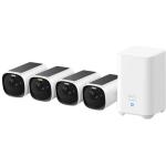 Eufy Security eufyCam E40 Essential 2K Outdoor Wire-Free Battery Solar Camera Kit - 4 Pack With Homebase 2