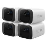 Eufy Security SoloCam C210 2K Outdoor Wire-Free Battery Camera - 4 Pack 6,700 mAh Battery last up to 180 Days / Built-in 8GB Storage