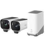 Eufy Security eufyCam S3 Pro 4K Outdoor Wire-Free Battery Solar Camera Kit - 2 Pack Homebase3 with 16GB Storage