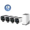 Eufy Security eufyCam S3 Pro 4K Outdoor Wire-Free Battery Solar Camera Kit - 4 Pack Homebase3 with 1TB Storage / 13,400 mAh Battery last up to 365 Days / Backup Solar Panel x2 / Radar + PIR Dual Detection / AI Recognition
