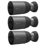 EZVIZ BC1c AOV 8MP/4K Outdoor Wire-Free Battery Camera with Spotlight - 3 Pack 10400 mAh Battery Life / Customizable Voice Notification