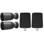 EZVIZ BC1c 8MP/4K Outdoor Wire-Free Smart Battery Camera with Solar Panel - 2 Pack 1x BC1c -2PK - 2x CMT-SOLAR-C