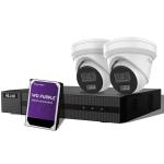 HiLook IK-2146TH-MM 2x 6MP Cameras, 4-Ch NVR Security Surveillance Kit Includes 2x IPC-T262H-MU (2.8mm) 6MP Turret PoE  Cameras / 1x 4- Channel 1U PoE 4K NVR / 1x 1TB HDD