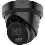 HiLook IPC-T282H-MU-BLK (2.8mm) 8MP/4K Outdoor Turret PoE  Camera - Black With Built-in Mic