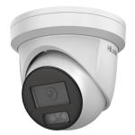 HiLook IPC-T289H-MU-4 HILOOK 8MP IP Fixed Turret Camera with Active Colour Deterrence Strobe Light & Audio Alarm, 4mm Lens, IP67, Supports H.265+, 120 dB WDR, Intelligent Human & Vehicle Detection. IR up to 30m. White