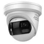 HiLook IPC-T289PH-MU-SL (2mm) 8MP/4K Outdoor Dual Lens POE Turret Camera - White With Smart Hybrid Light - 180° Field of view