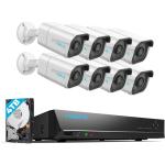 Reolink RLK16-800B8 8MP/4K 16 Channel NVR Surveillance System with 4TB HDD Includes 8x RLC-B800 Bullet Cameras