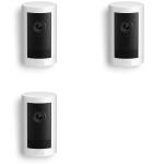 RING 3-Pack Outdoor Camera Plus 2K Battery - White - 2K Video - Advanced Motion Detection with Customisable Motion Zones