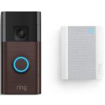 RING Battery Video Doorbell + Chime - Venetian Bronze - Head toToe1440p HD Video - Advanced Motion Detection with Customisable Motion Zones
