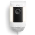 RING Spotlight Cam Pro 2K Plug-in White - 2K Video - Bird's Eye View - 3D Motion Detection with
