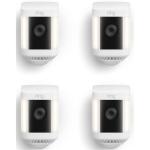 RING 4-Pack Spotlight Cam Plus Battery - White - 1080p HD Video - Advanced Motion Detection with Customisable Motion Zones