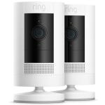 RING 2-Pack Outdoor (Stick Up Cam)  Battery Camera (3rd Gen) - White - 1080p HD Video - Advanced Motion Detection with Customisable Motion Zones