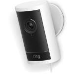 RING Outdoor Camera Pro 4K Plug-In - White - 4K Video - 3D Motion Detection with Customisable Motion Zones