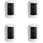 RING 4-Pack Outdoor Camera Plus 2K Battery - White - 2K Video - Advanced Motion Detection with Customisable Motion Zones