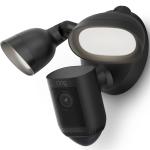 RING Floodlight Cam Pro 2K Wired Black - 2K Video - Birds Eye View - 3D Motion Detection with Customisable Motion Zones - 2000 Lumens
