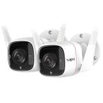 TP-Link Tapo C310 3MP/2K Outdoor Wi-Fi Camera - 2 Pack Wall-Mounted / Sound and Light Alarm / Smart Person Detection /Customize Your Motion Detection