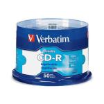 Verbatim 41908 CD-R - 50 Pack 700MB - White InkJet 52x