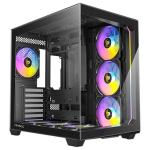 Antec C5 ARGB MidTower Gaming Case Tempered Glass, 7x ARGB 120mm Fan Pre-Installed CPU Cooler Support Upto 160mm, GPU Support Upto 410mm,7x PCI Slot, 360mm Radiator Supported, Front I/O: 2XUSB 3.0, 1X Type C, HD Audio