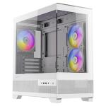 Antec CX500M ARGB White MidTower mATX Gaming Case Tempered Glass, 3 x ARGB 120mm Fan Pre-Installed, CPU Cooler Support Upto 164mm, GPU Support Upto 415mm, Front I/O: 2XUSB 3.0, Type-C.HD Audio