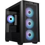 ASUS PRIME A21 Plus Black mATX Case with 4 X ARGB Fans CPU Cooler Support Upto 165mm, GPU Support Upto 380mm, 4x PCI Slot, 360mm Radiator Supported, Front I/O: 2x USB, HD Audio